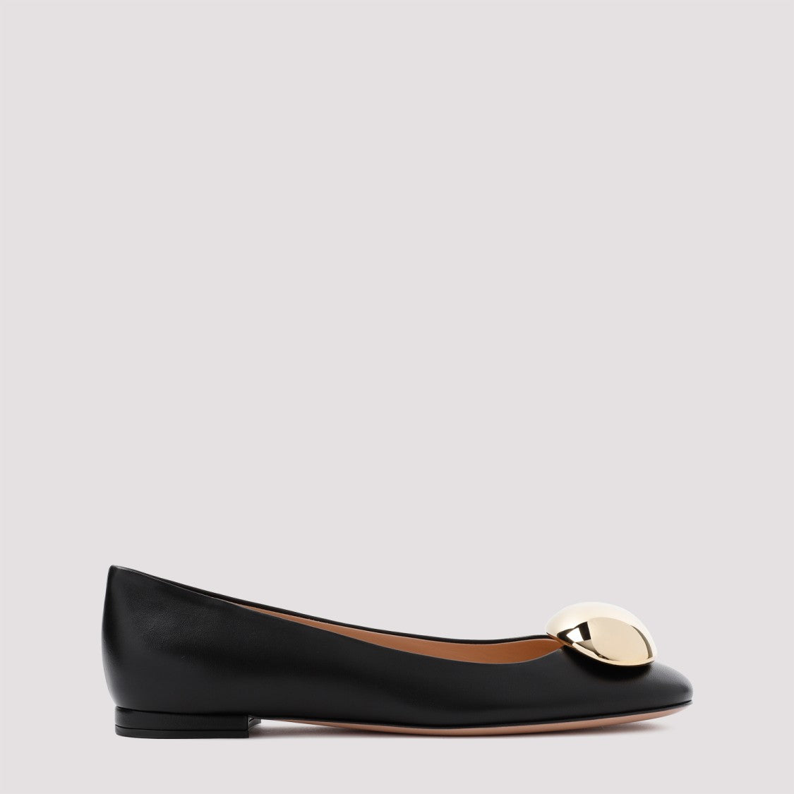 Gianvito Rossi Black Nappa Leather Ballerina
