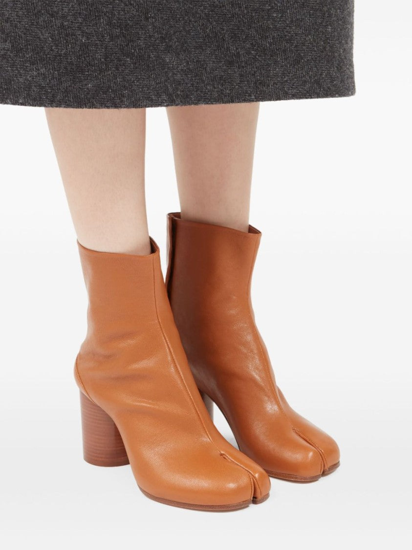 Maison Margiela Vintage Brown Tabi Split-Toe Ankle Boots