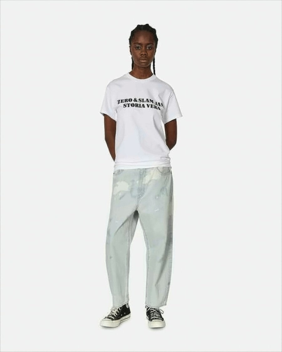 Levi's Relaxed Fit Light Wash Denim Pants With Vintage Accents