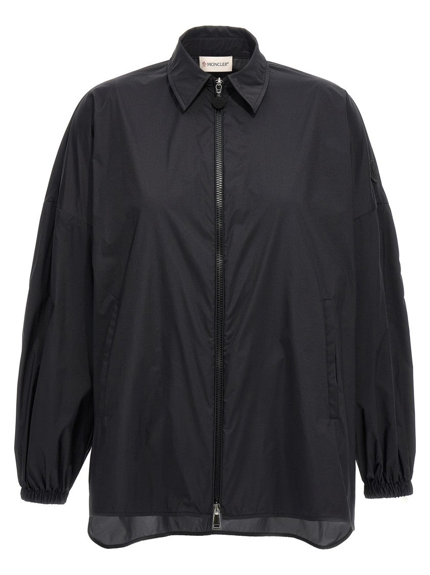 Moncler Ruffled Windbreaker With Removable Hood
