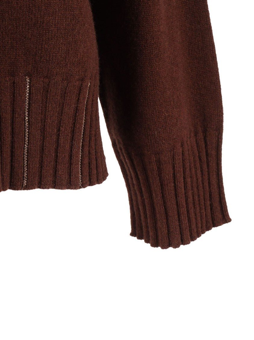 Fabiana Filippi Platinum Ebon Crew Neck Sweater