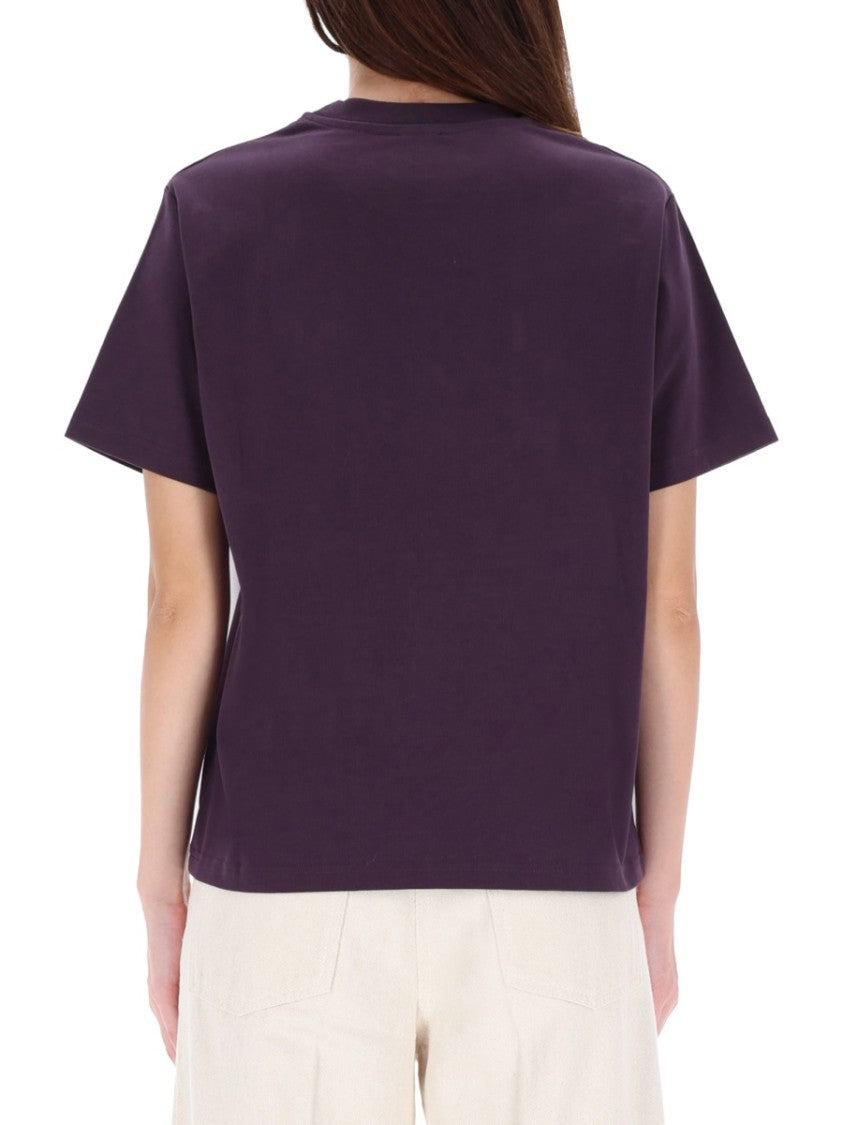 Casablanca Short-Sleeved Crew Neck T-Shirt With Floral Print