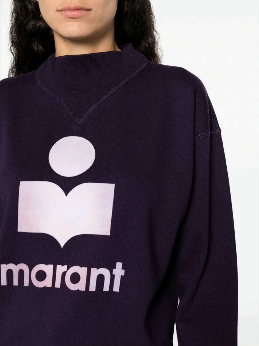 Isabel Marant Étoile Dropped Shoulder Sweatshirt With Light Pink Logo
