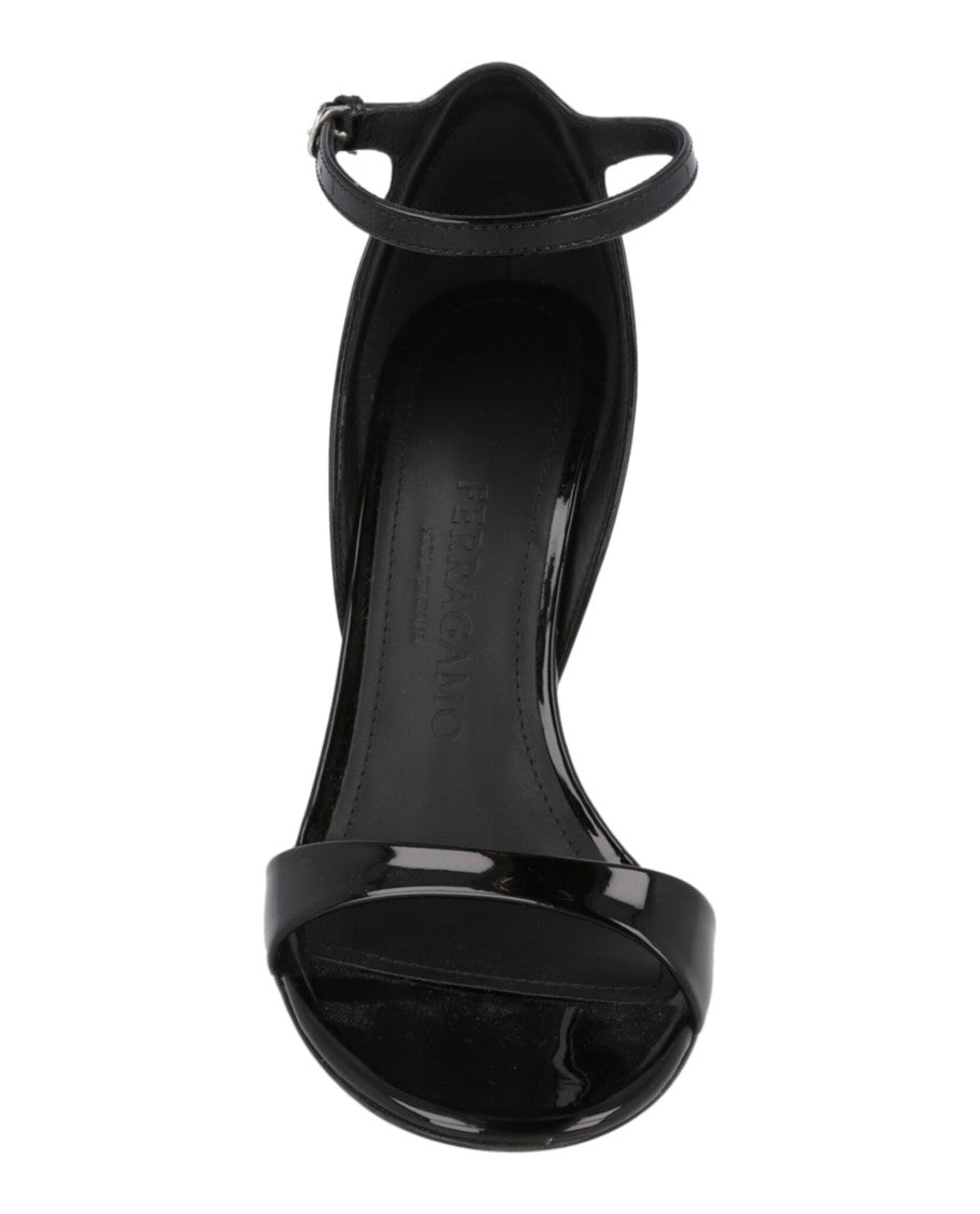 Ferragamo Vidette Patent Leather Wedge Sandals