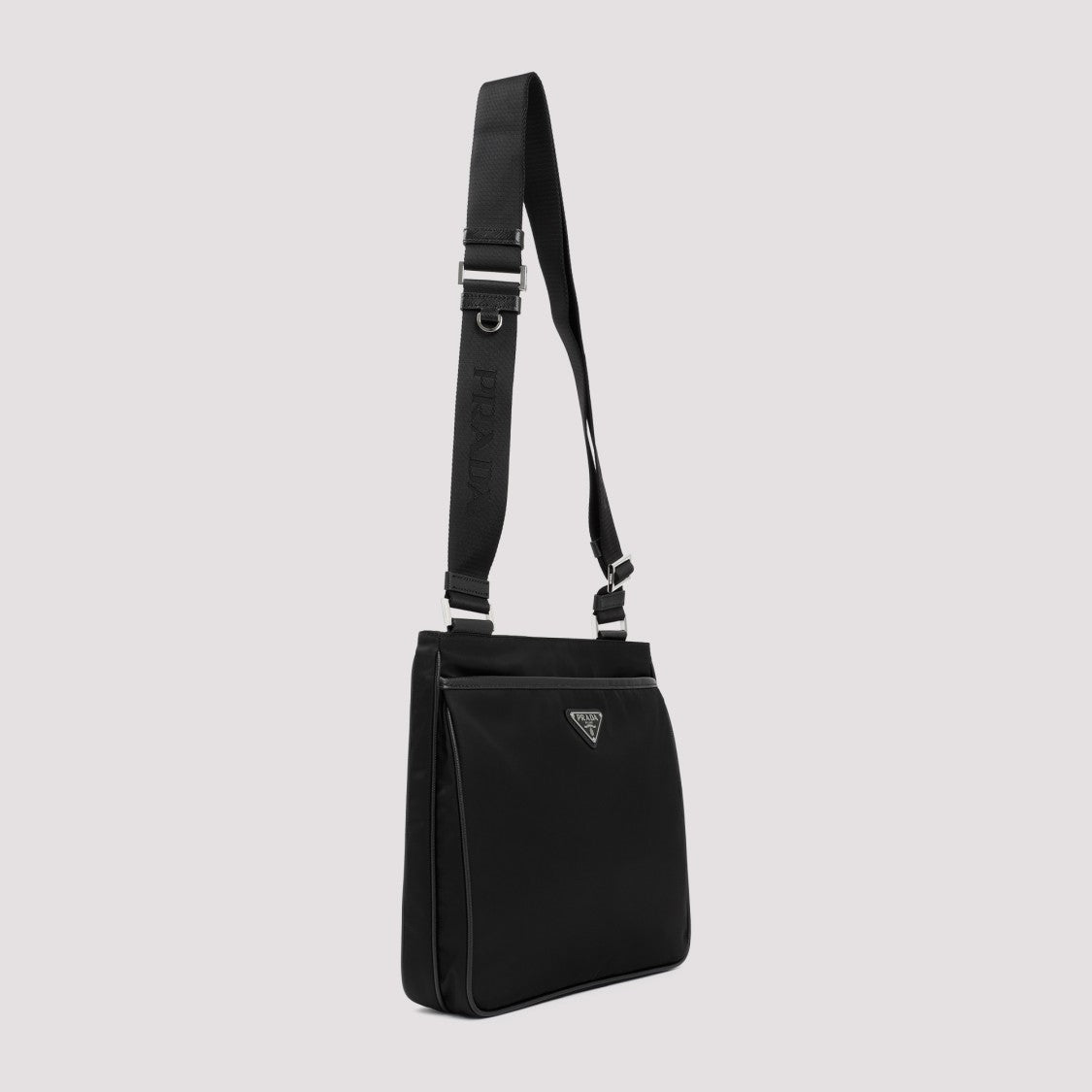 Prada Black Re-Nylon And Saffiano Leather Shoulder Bag