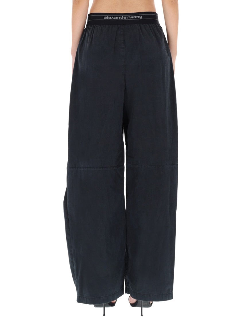 Alexander Wang Wide-Leg Trousers With Elastic Waistband And Subtle Branding