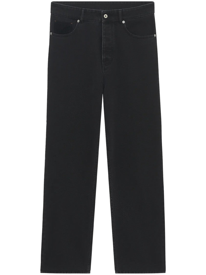 Drôle De Monsieur Straight-Leg Black Denim Jeans With Design