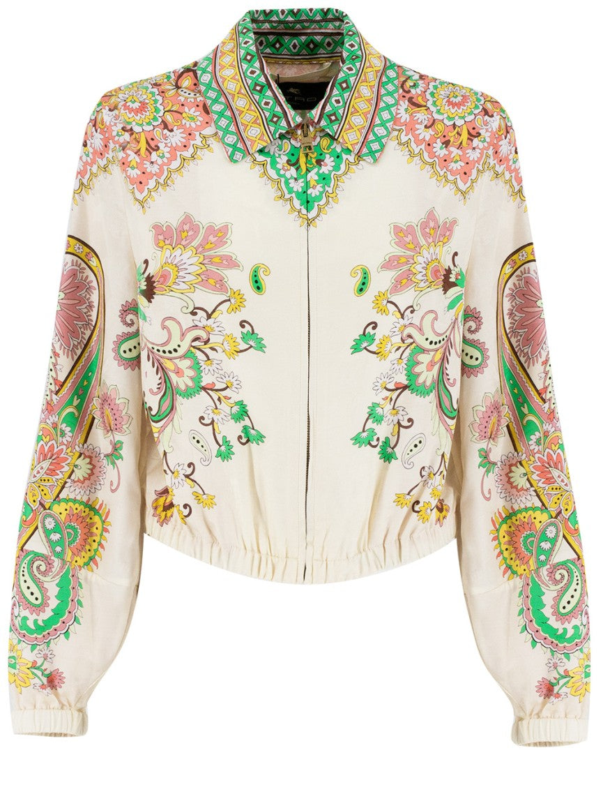Etro Cropped Jacket With Jacquard Print