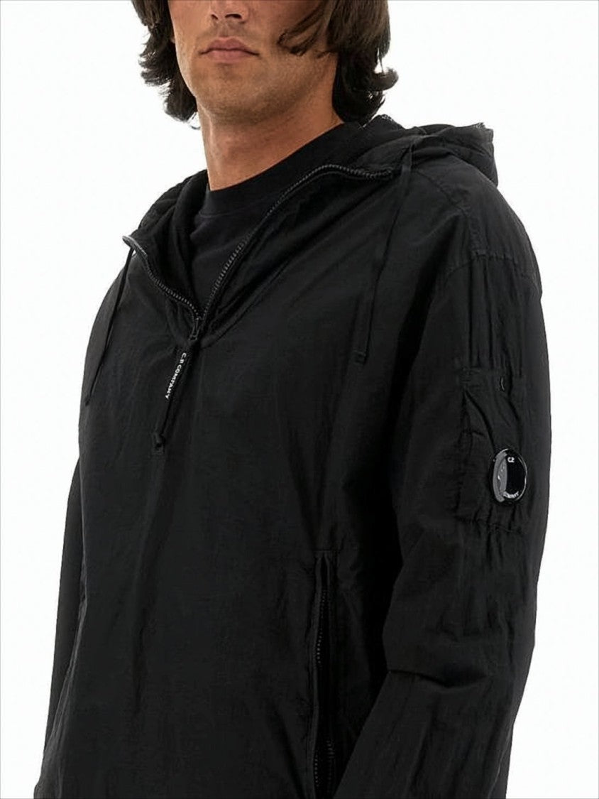 C.P. Company Half-Zip Hooded Sweatshirt With Minimalist Design