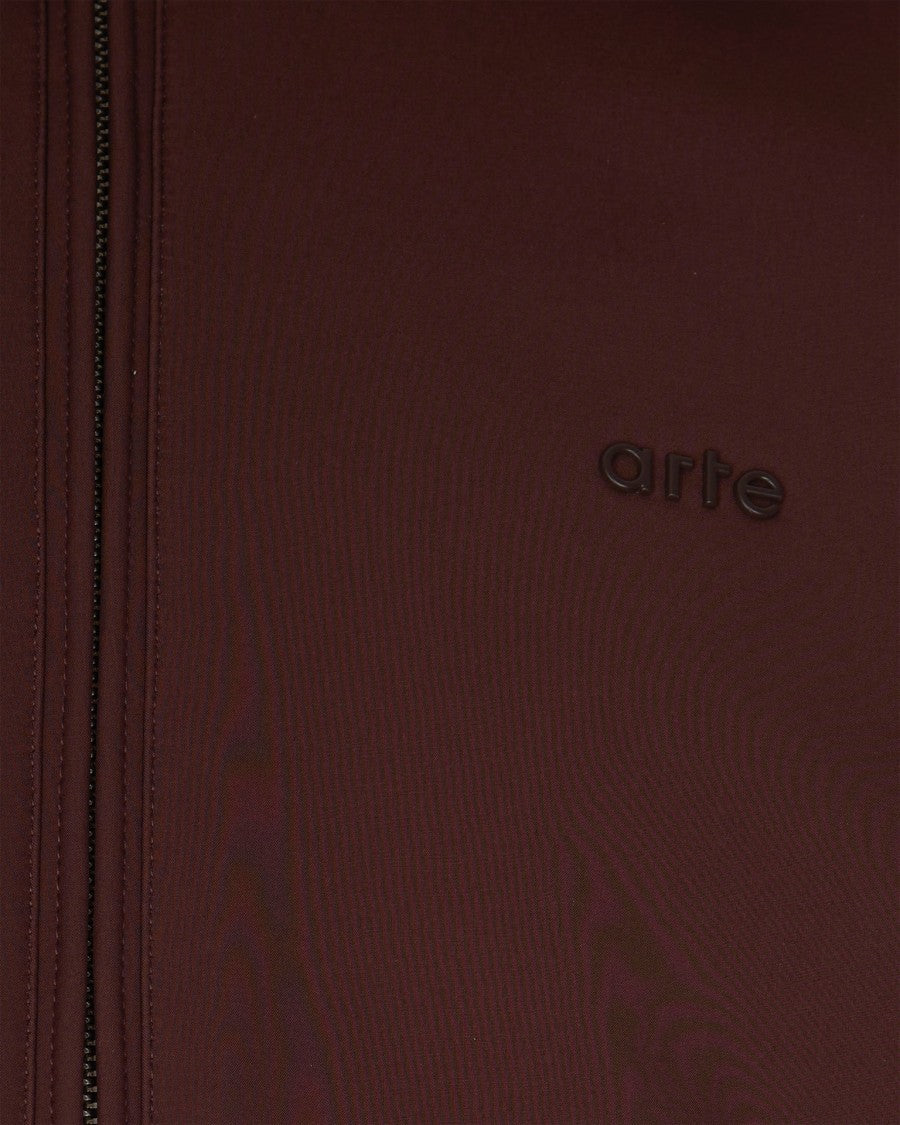 Arte Antwerp Technical Sherpa And Nylon Brown Giubbino