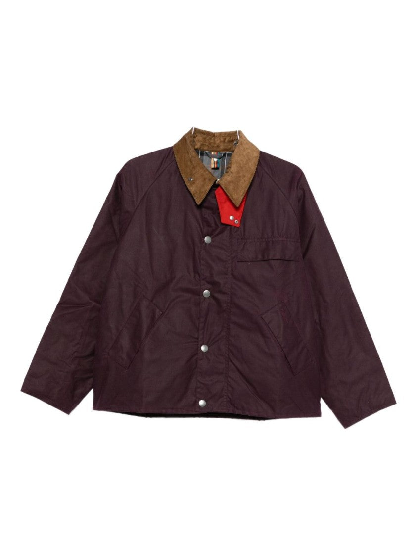 Barbour Cropped Boxy Jacket With Contrasting Collar Detail