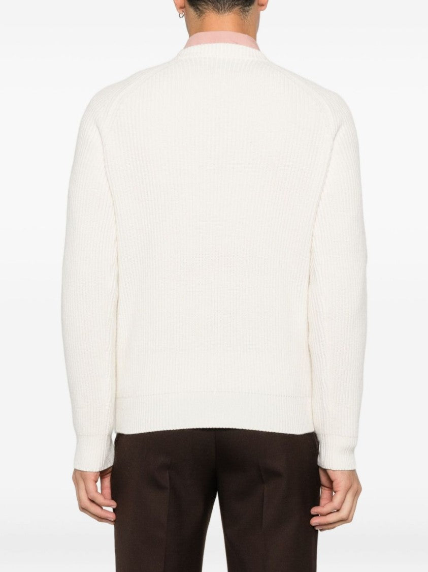 Mc2 Saint Barth Classic Crewneck Sweater With Ribbed Cuffs