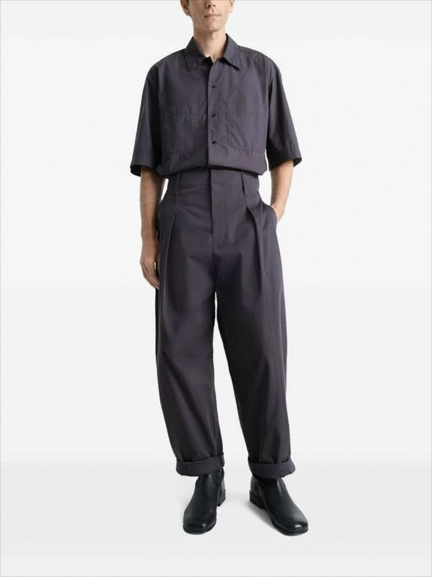 Lemaire Boxy-Fit Short-Sleeve Shirt With Classic Collar