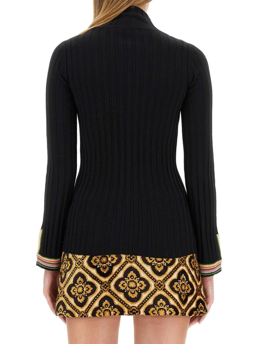 Etro Ribbed Turtleneck Shirt