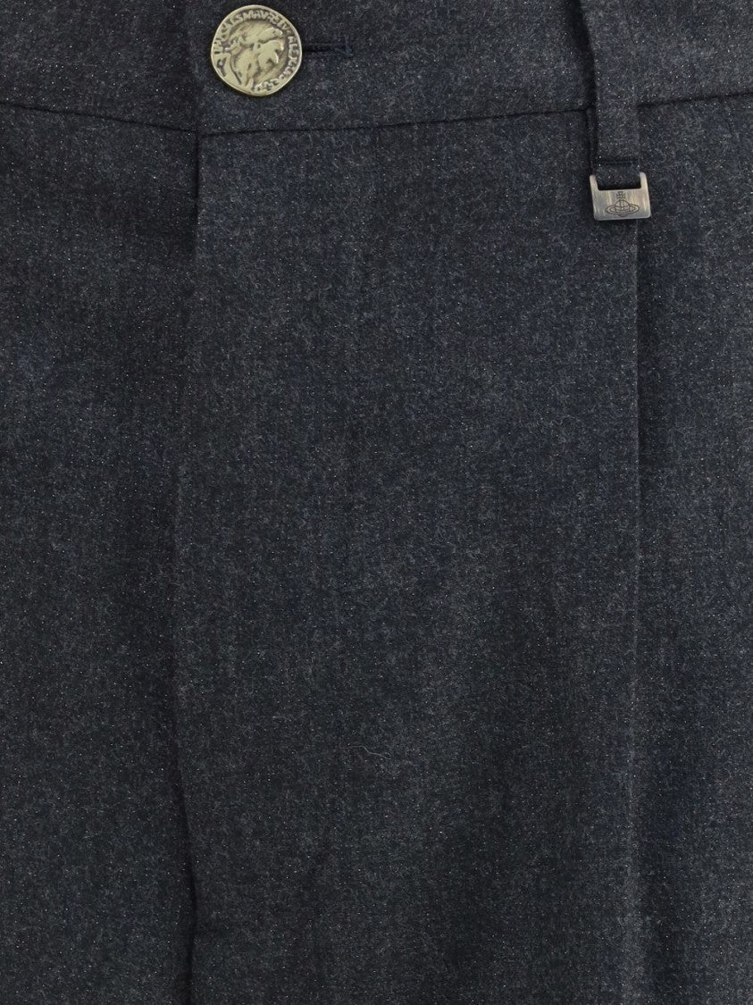 Vivienne Westwood Cropped Wide-Leg Trousers With Two-Tone Design