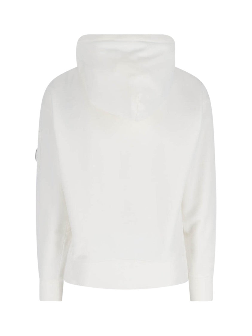 C.P. Company Logo Hoodie – White