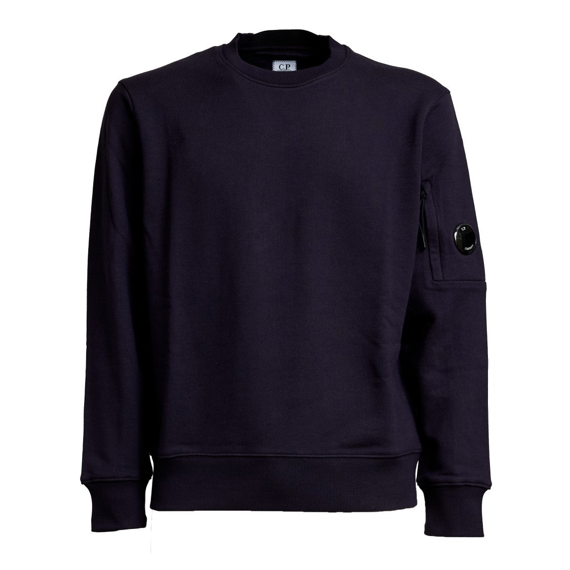 C.P. Company Diagonal Raised Fleece Crew Neck Lens Sweatshirt
