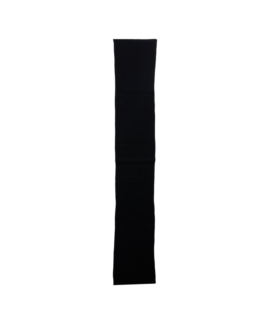 Kangra Fine Ribbed Wool Scarf With Rectangular Design