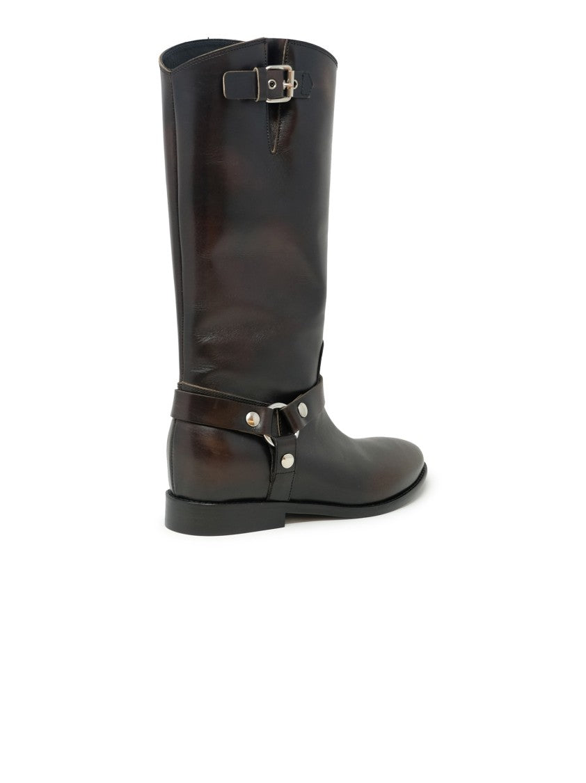 Elena Iachi Brown Leather Boots