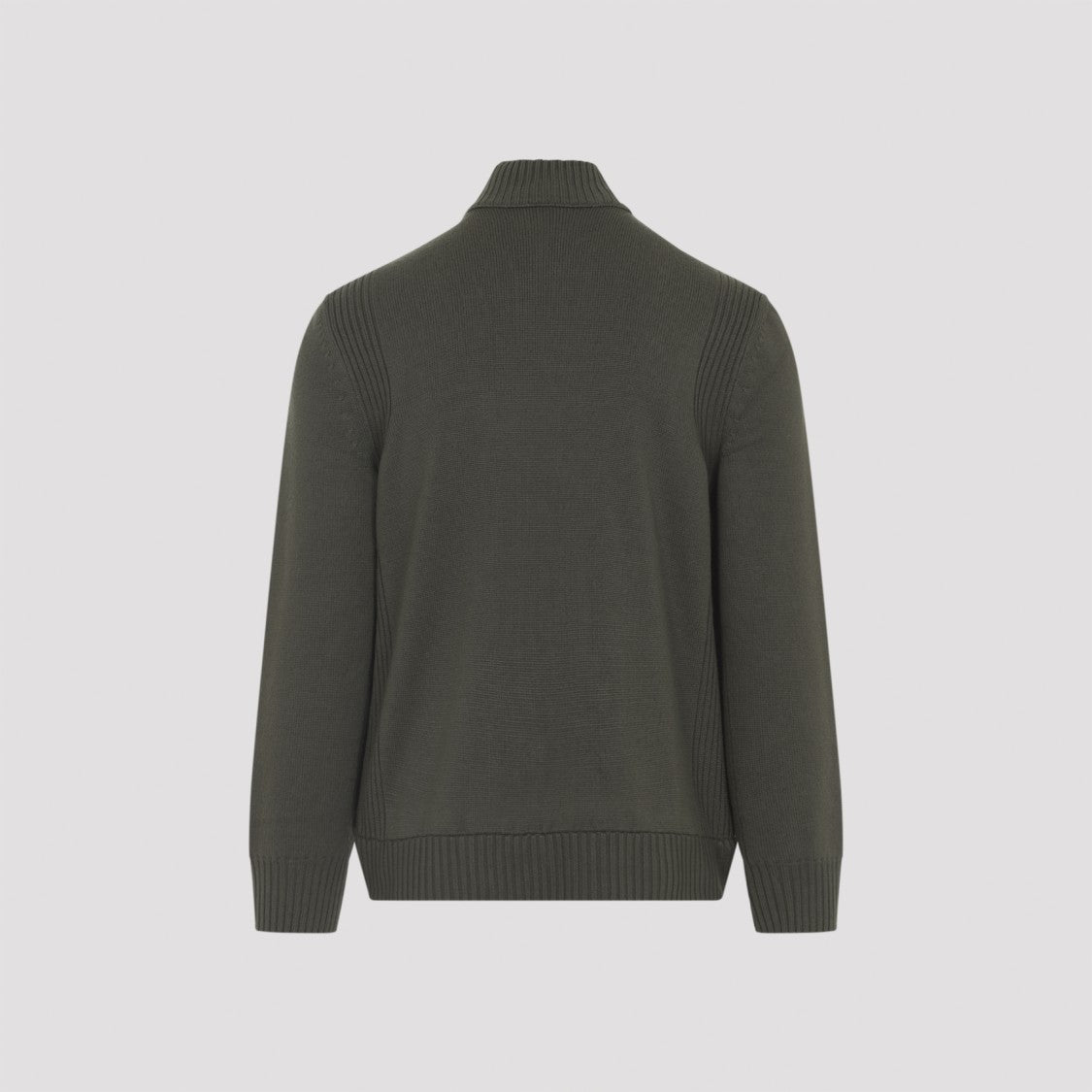 Moncler Padded Knit Sweater With Quilted Front Panel
