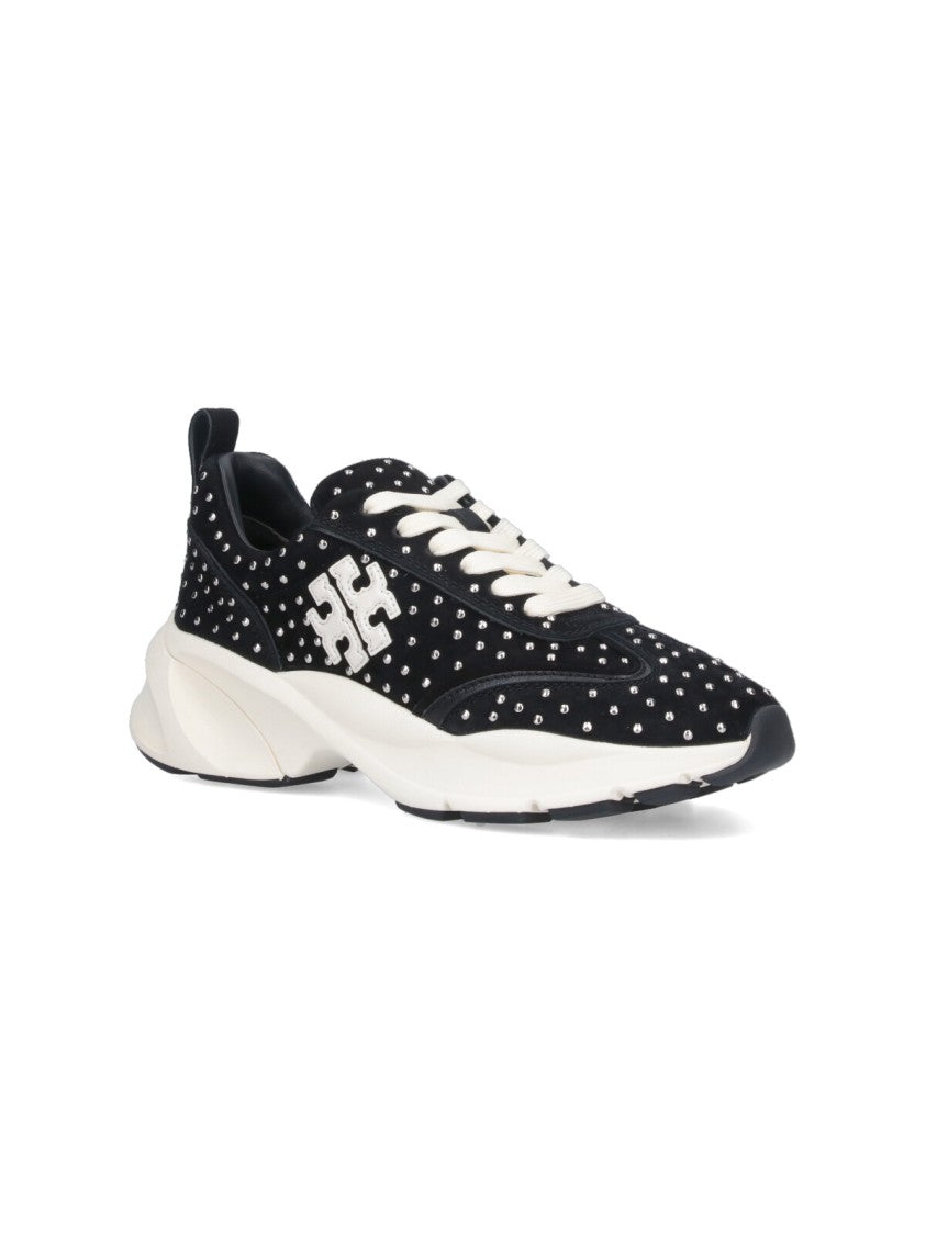 Tory Burch Good Luck' Studded Sneakers – Black