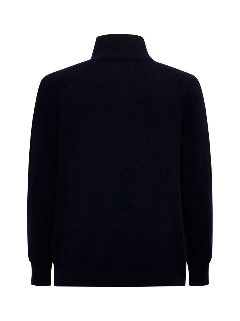 C.P. Company Polo Collar Sweater With Half-Zip Front