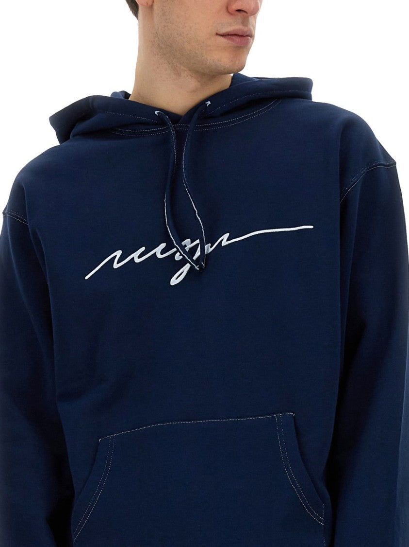 Msgm Oversized Cotton Sweatshirt