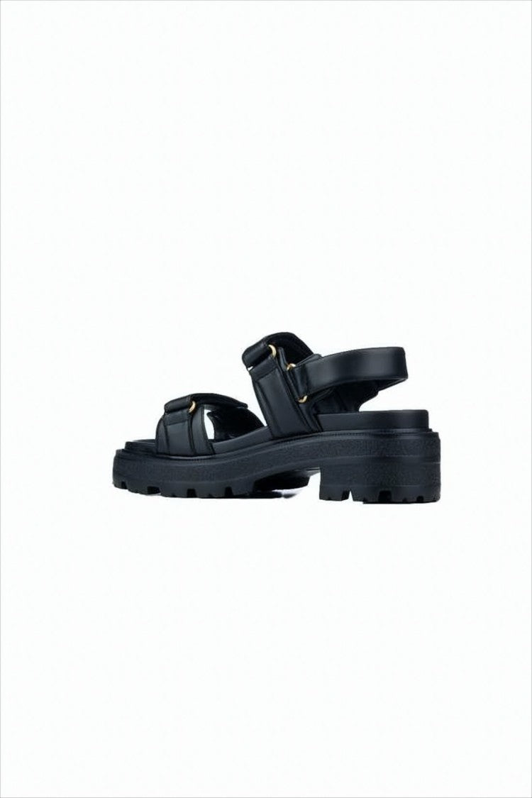 Christian Dior Sole Black Sandals With Adjustable Ankle Strap