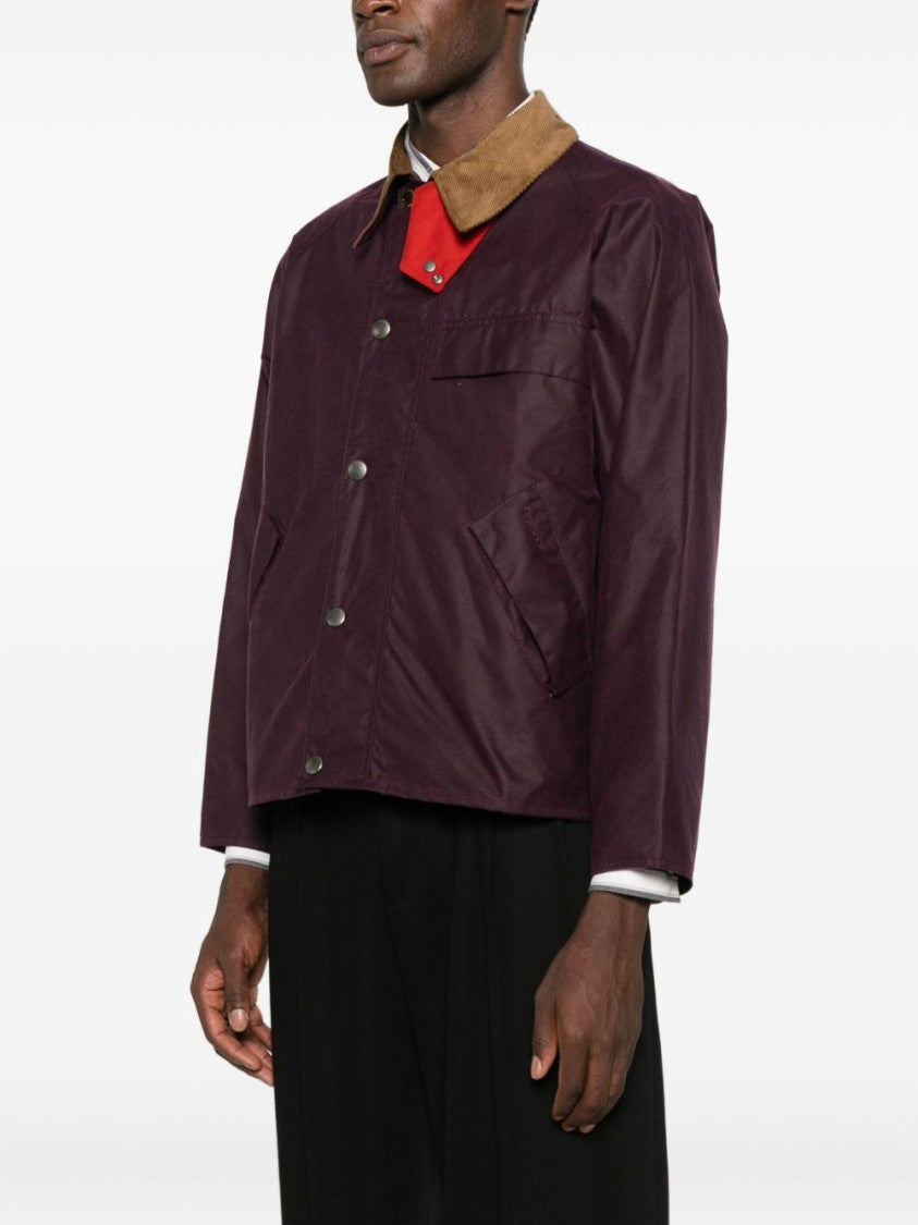 Barbour Cropped Boxy Jacket With Contrasting Collar Detail