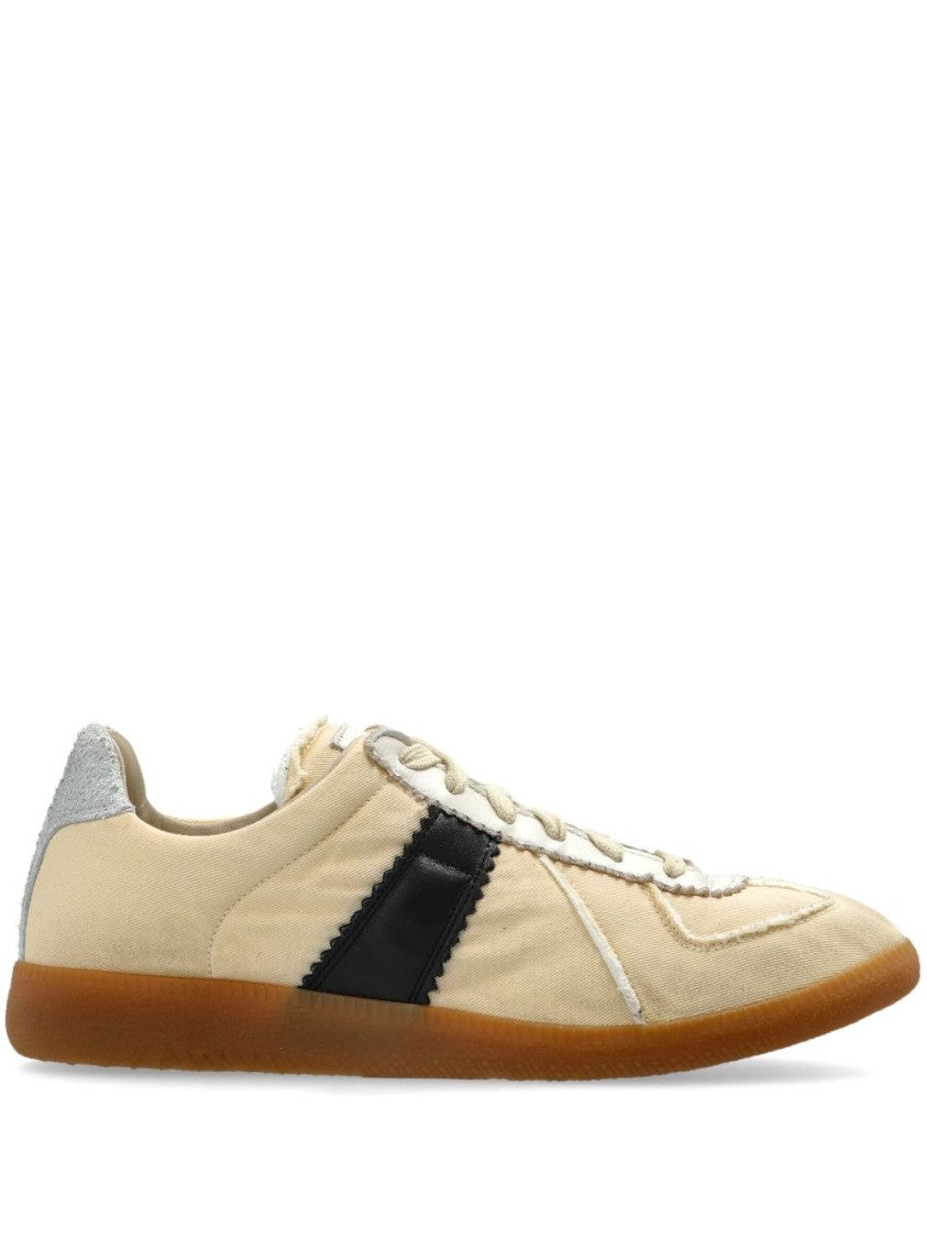 Maison Margiela Beige Sneakers With Textured Heel