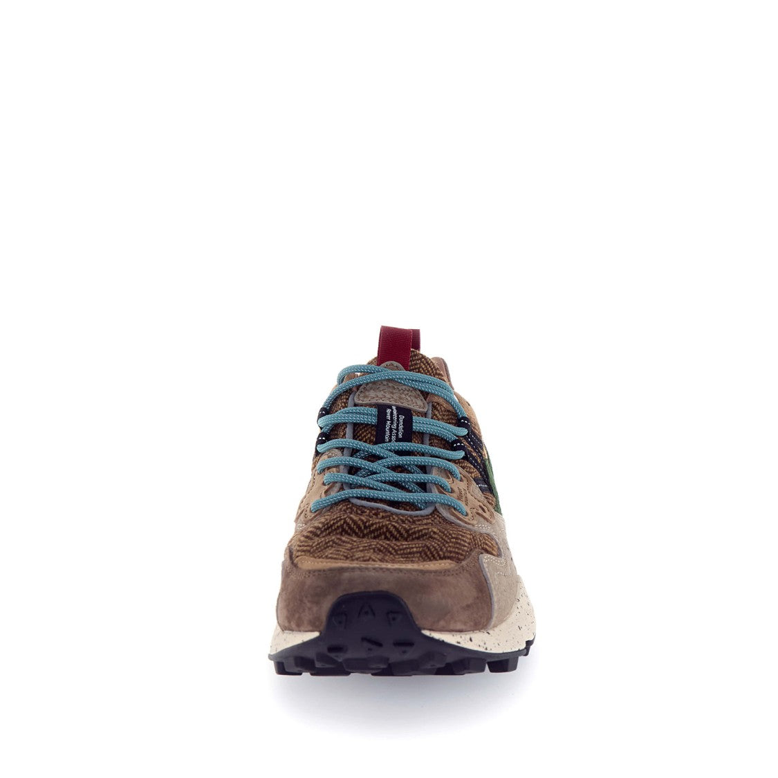 Flower Mountain Yamano 3 Brown Sneakers - Camel Brown Herringbone Technical Wool