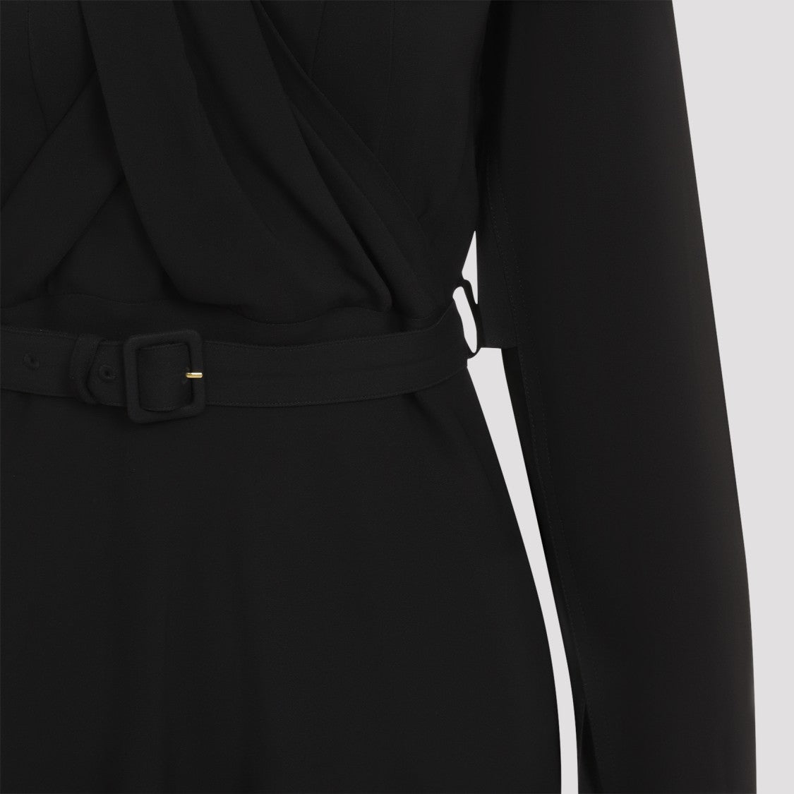 Patou Wrap Dress With Belt And Flowing Skirt