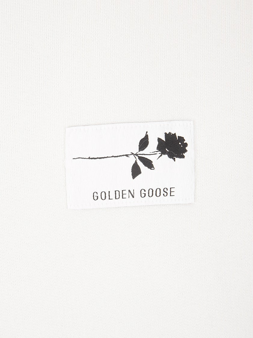 Golden Goose Classic Crew Neck Sweatshirt With Ribbed Cuffs