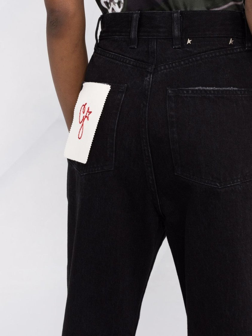 Golden Goose Logo-Patch Straight-Leg Trousers