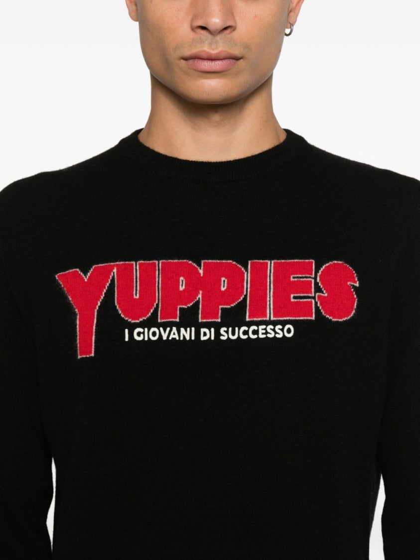 Mc2 Saint Barth Crew Neck Black Sweater