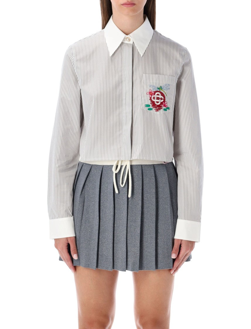 Casablanca Cropped Pinstripe Shirt