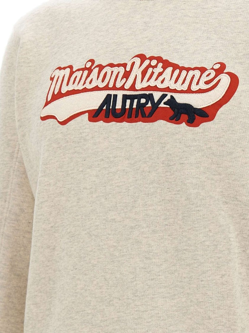 Autry Vintage-Style Grey Sweater With Bold Logo