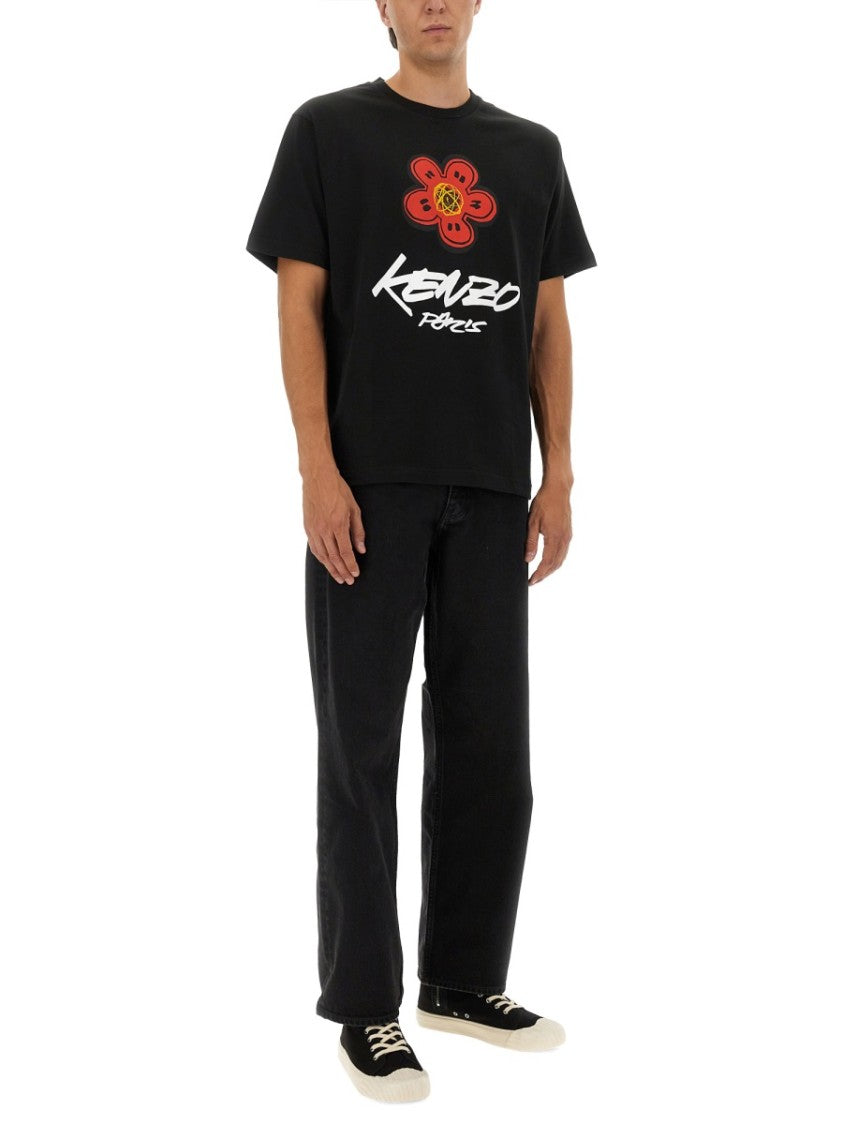 Kenzo Black Graphic Print T-Shirt