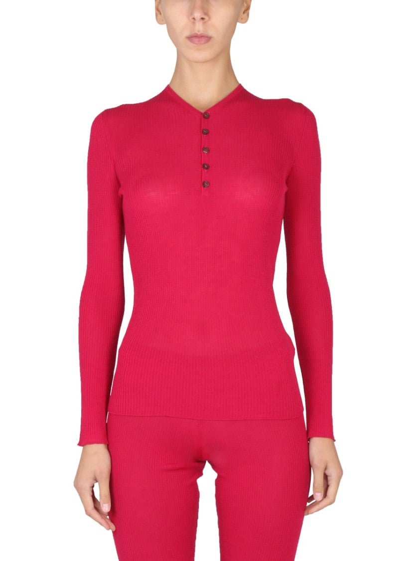 Dsquared2 Ribbed V-Neck Slim Fit Shirt