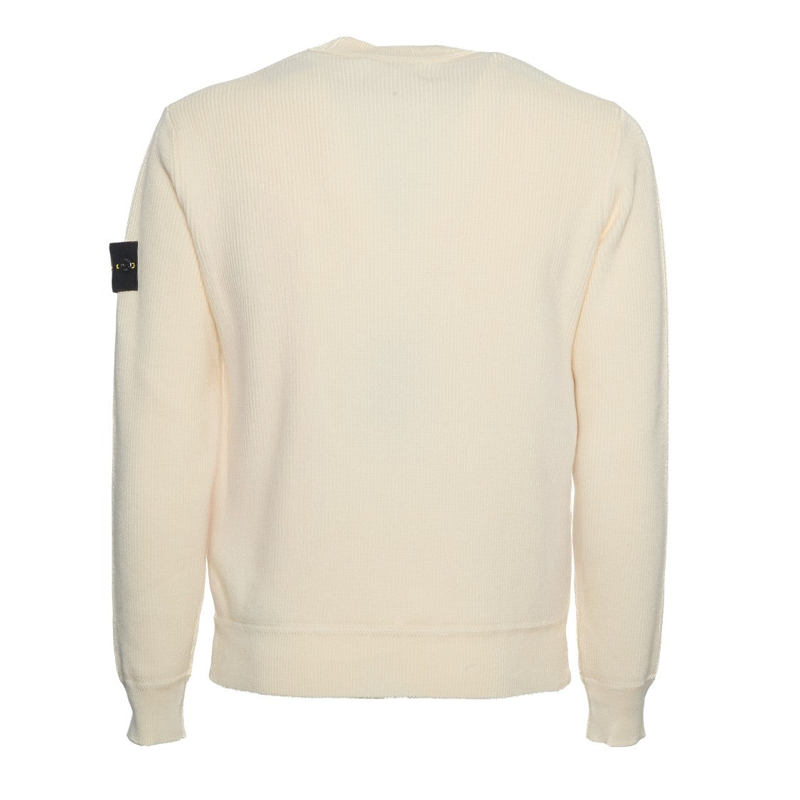 Stone Island Ribbed Organic Cotton Sweater With Unique Stitching Details