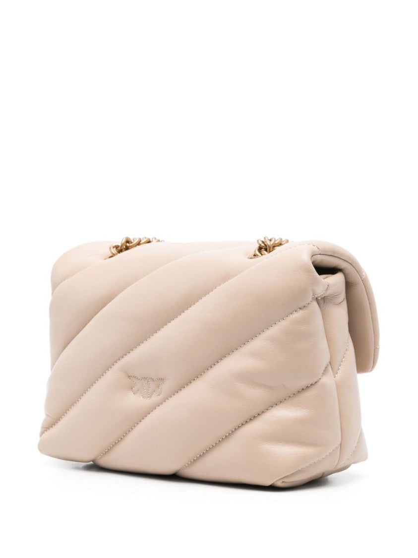 Pinko Foldover Top Bag With Magnetic Fastening And Adjustable Strap
