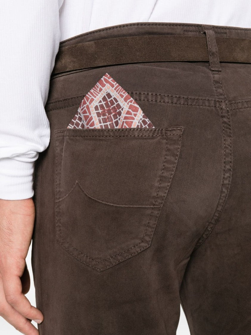 Jacob Cohen Rich Brown Tailored Trousers