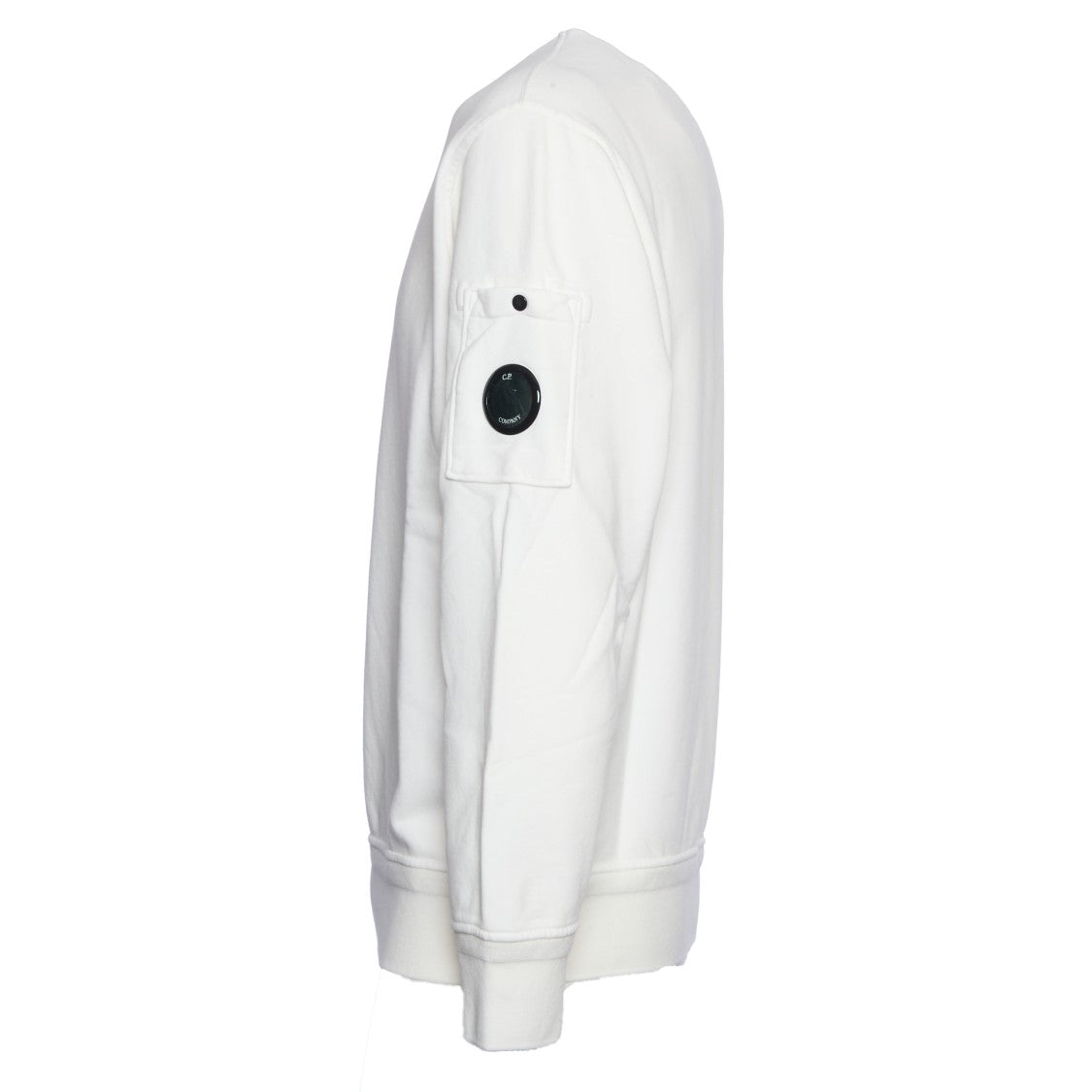 C.P. Company Cotton Diagonal Fleece Crew Neck Sweatshirt