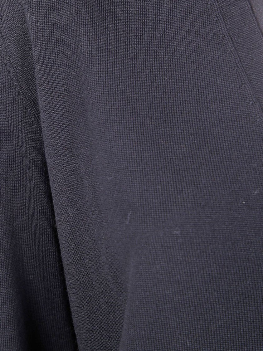 Semi Couture Relaxed Fit V-Neck Sweater With Satin Trim