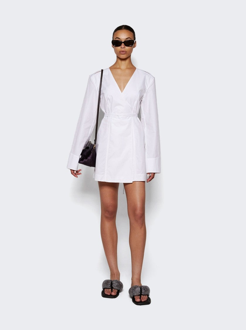 Alexander Wang Slit Tailored Shirtdress White