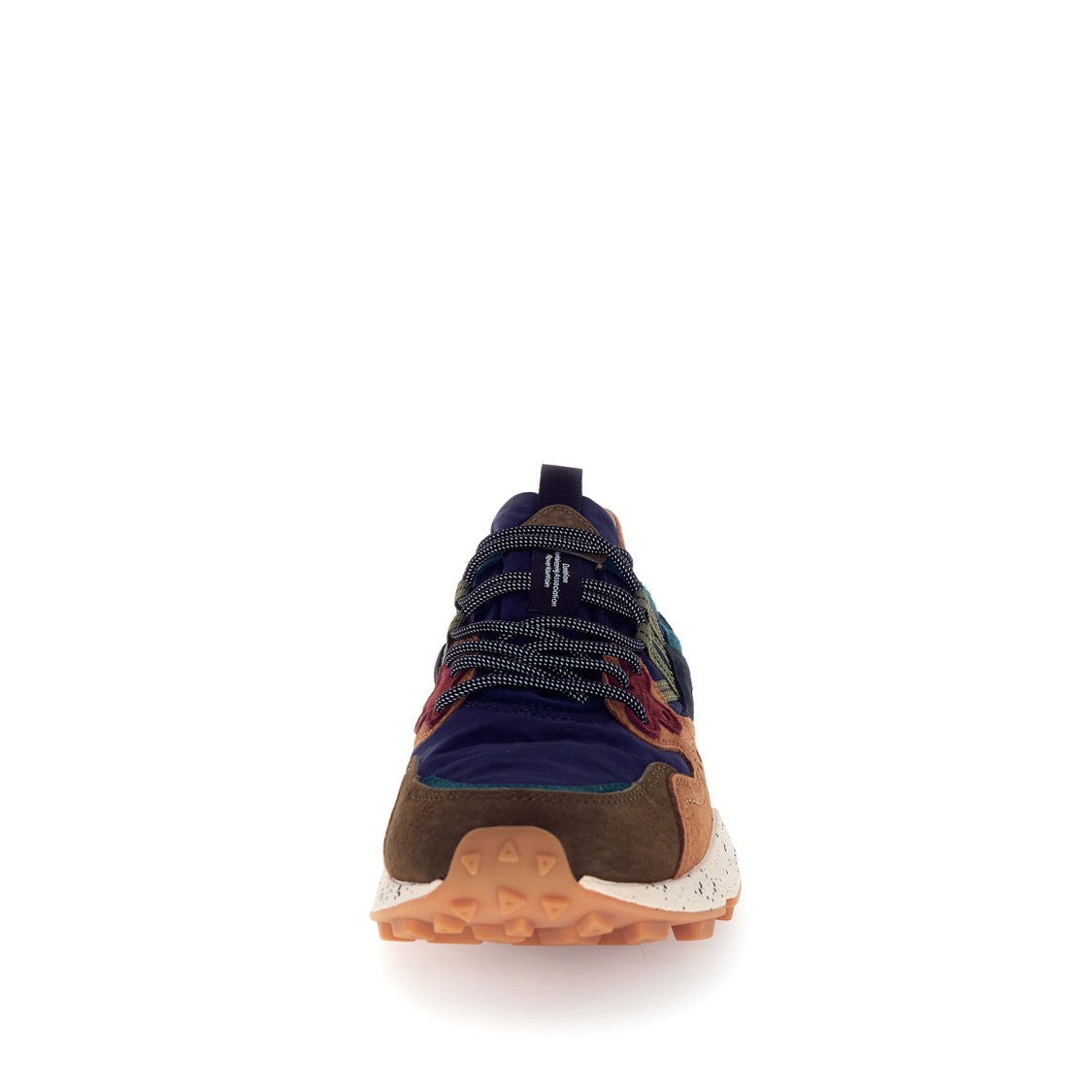 Flower Mountain Yamano 3 Sneakers - Green And Burnt With Blue Technical Fabric