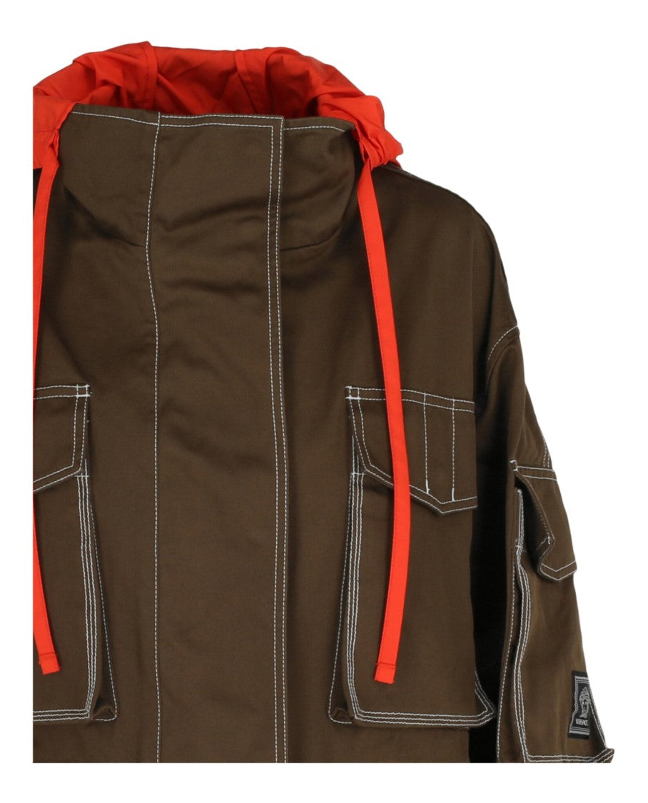 Versace Contrast-Hood Jacket