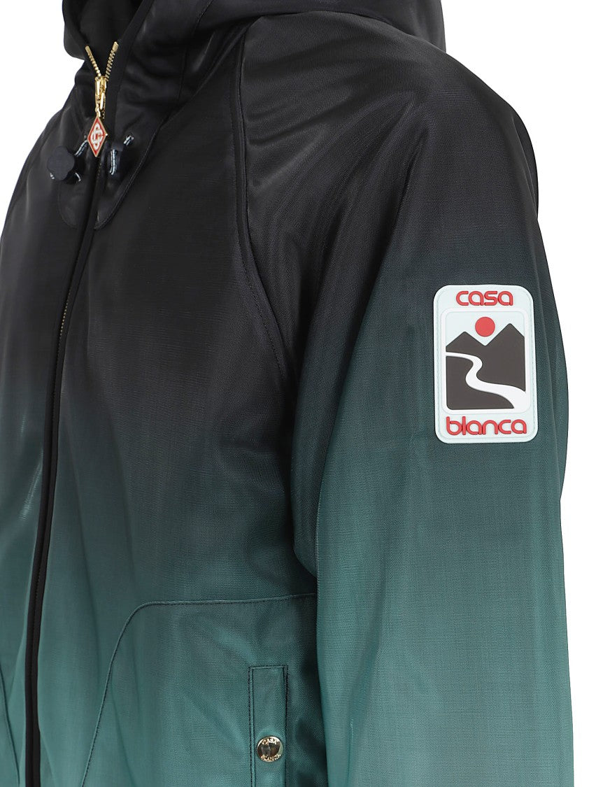 Casablanca Gradient Hooded Jacket With Distinctive Patch