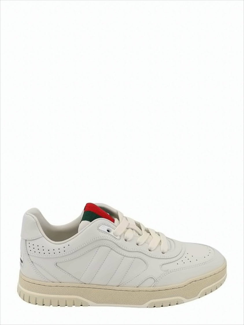 Gucci Leather Sneakers With Perforated Detailing