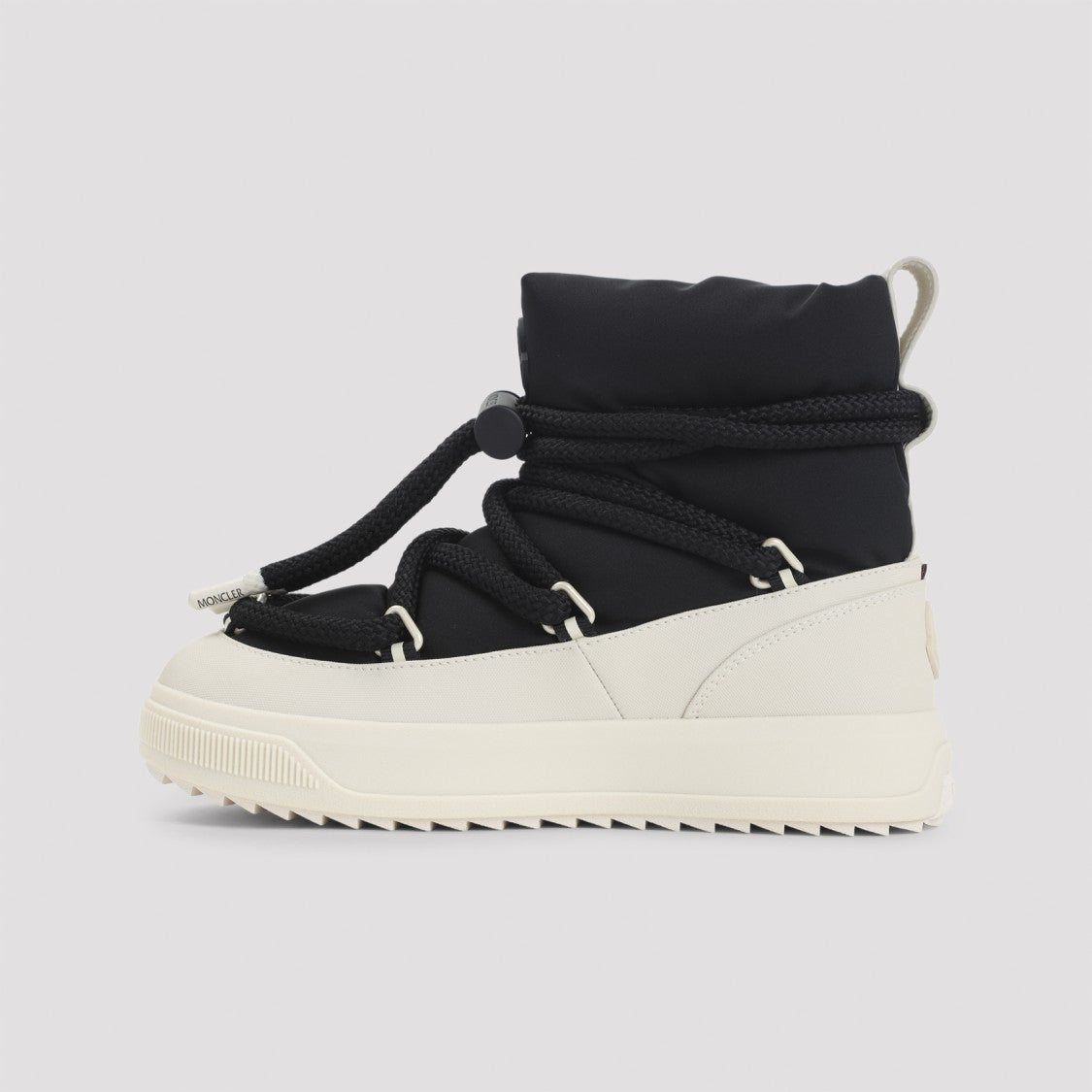 Moncler High-Top Black Boots With Rope-Like Laces
